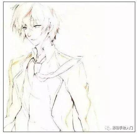 彩铅动漫人物画法 | 逆光的少年