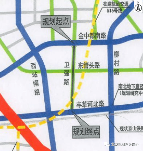 在金中都南路南侧与丰草河相交,新建跨河桥一座,跨河桥方案设计采用三