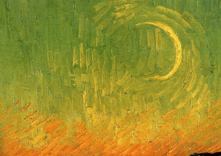 当西方油画"月亮"邂逅东方诗词,隔代cp美轮美奂_文森特·梵高
