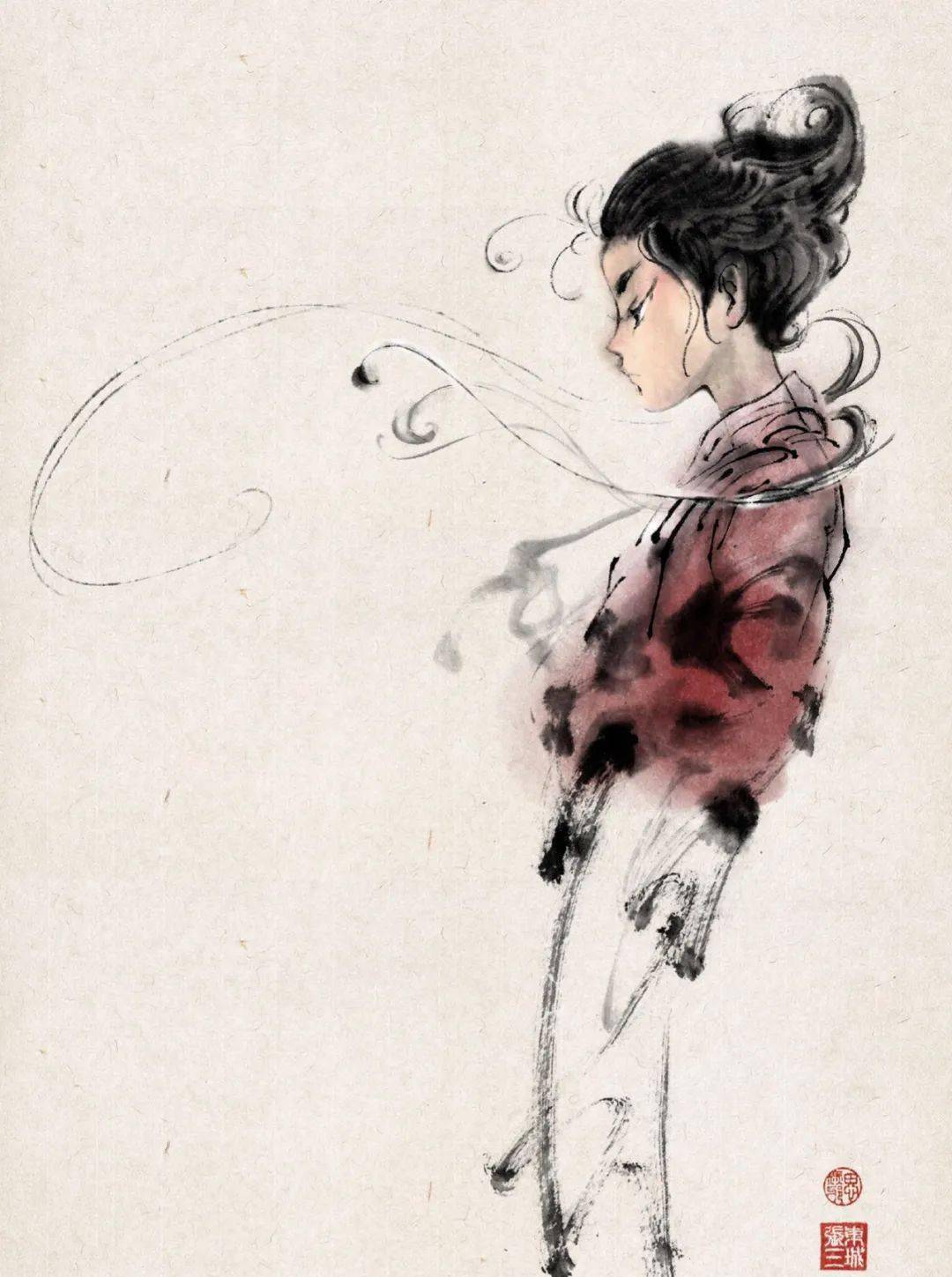 绘画| 灵动飘渺的水墨国风创作