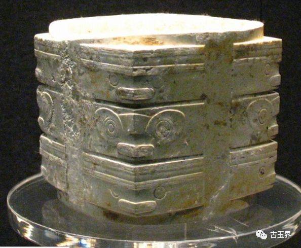 中国文物 古玉 収集家の放出品 砡 良渚神面紋玉器