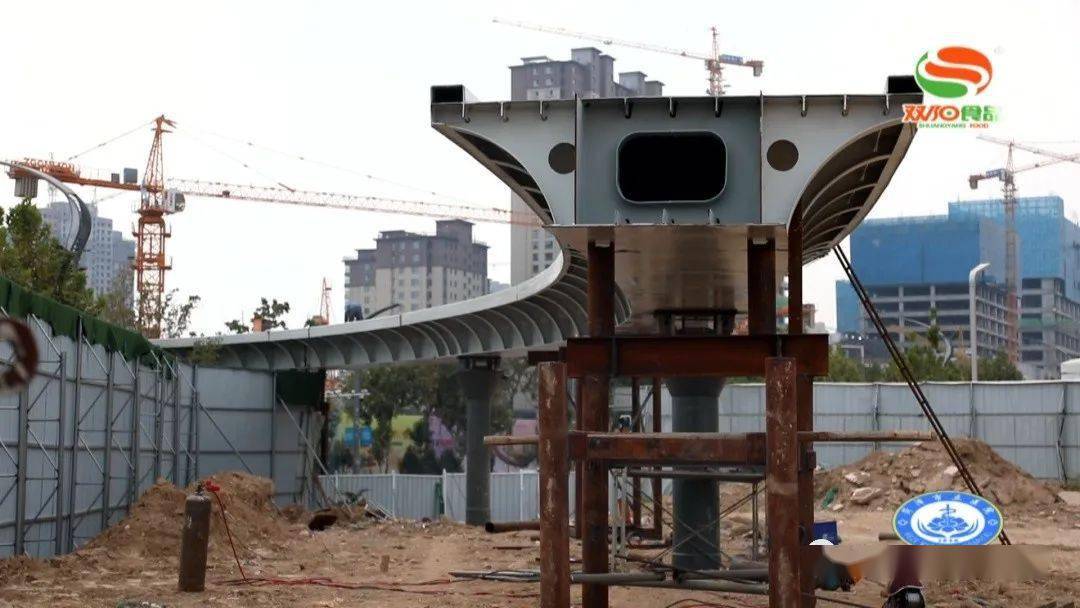 联通南北环堤公园横跨菏泽中华路的弧形人行天桥完工后长这样