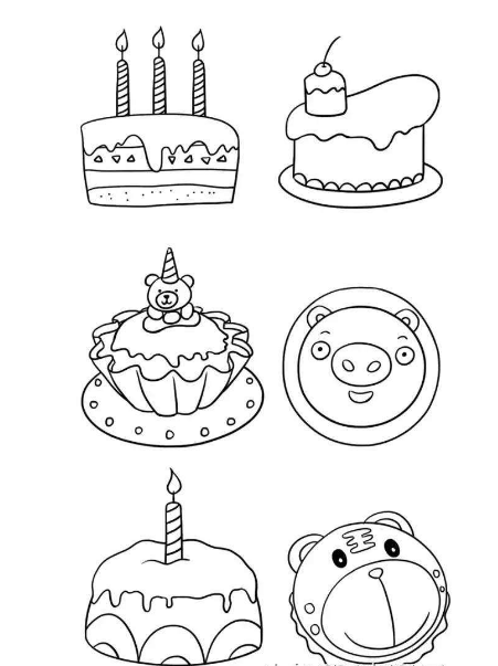 简笔画简笔生日蛋糕合集67