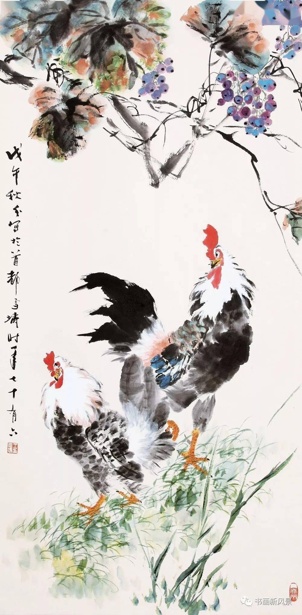 中国当代画鸡的鸡王图片