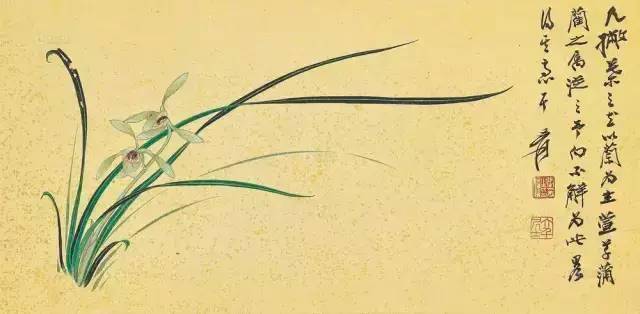 张大千18幅珍贵兰花图,功力深厚