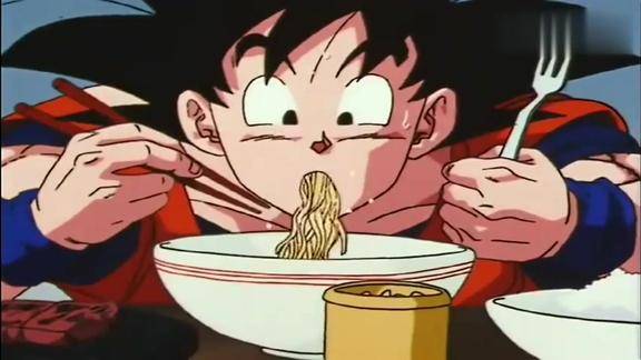 龙珠看赛亚人吃饭是什么样的感受悟空贝吉塔悟饭一起吃饭