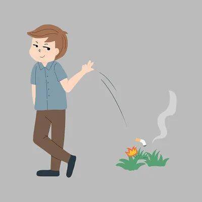 你身边的朋友不乱扔烟头别让文明丢在弹指间