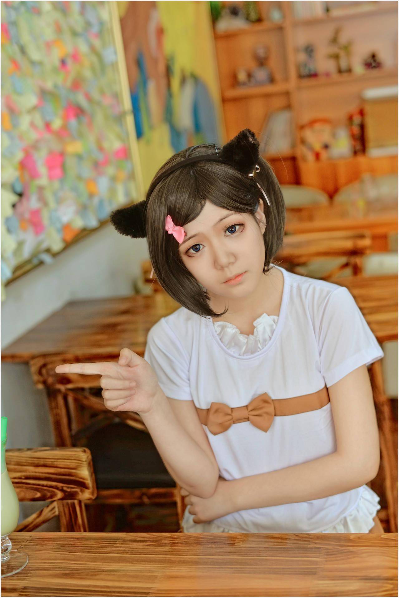 变态王子与不笑猫 筒隐月子咖啡店约会装cosplay
