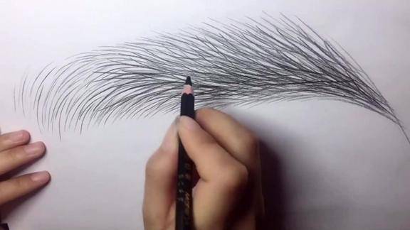 教你画个简单的素描眉教程