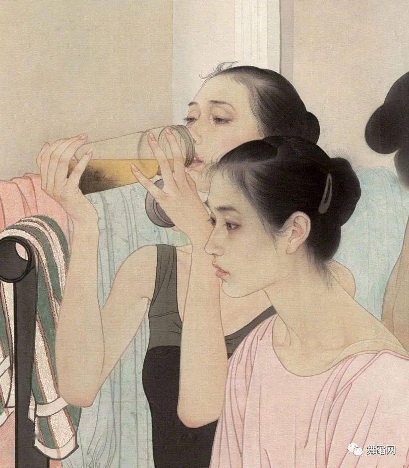 画家何家英的芭蕾工笔画,一颦一笑一回眸,如诗歌般优雅