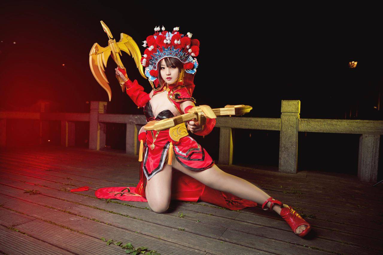 王者荣耀 虞姬霸王别姬cosplay,妾随大王,生死无悔