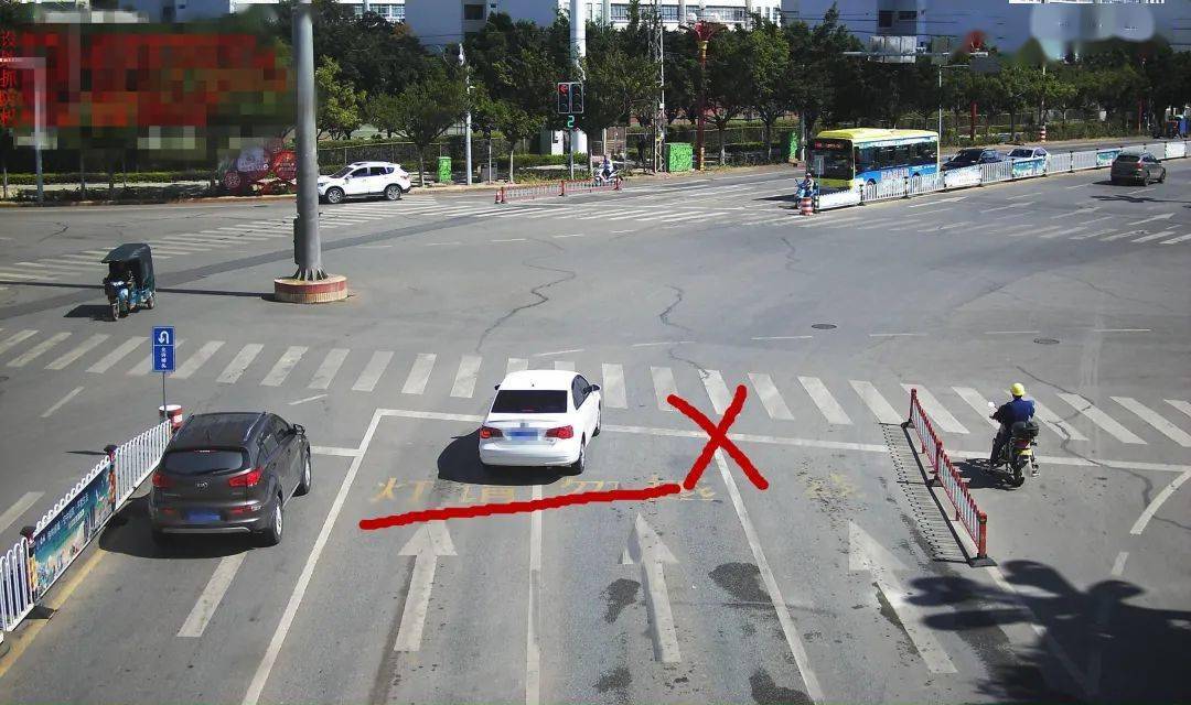 城市道路上的中心单双实线,路口实线区的分道线,机动车道与非机动