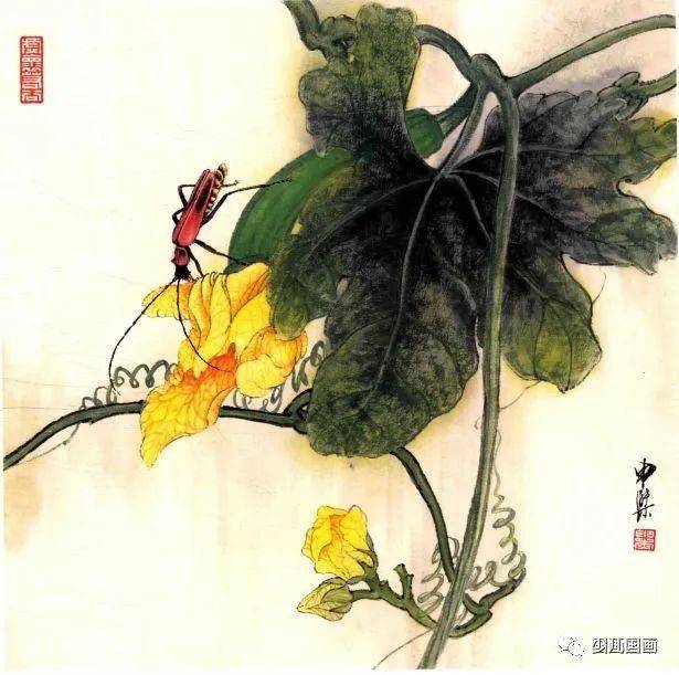 国画创作参考图谱草虫百图