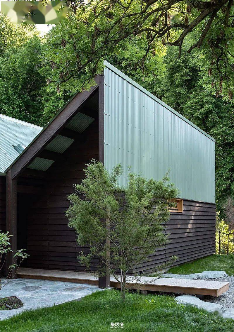新西兰全木结构现代版森林小屋