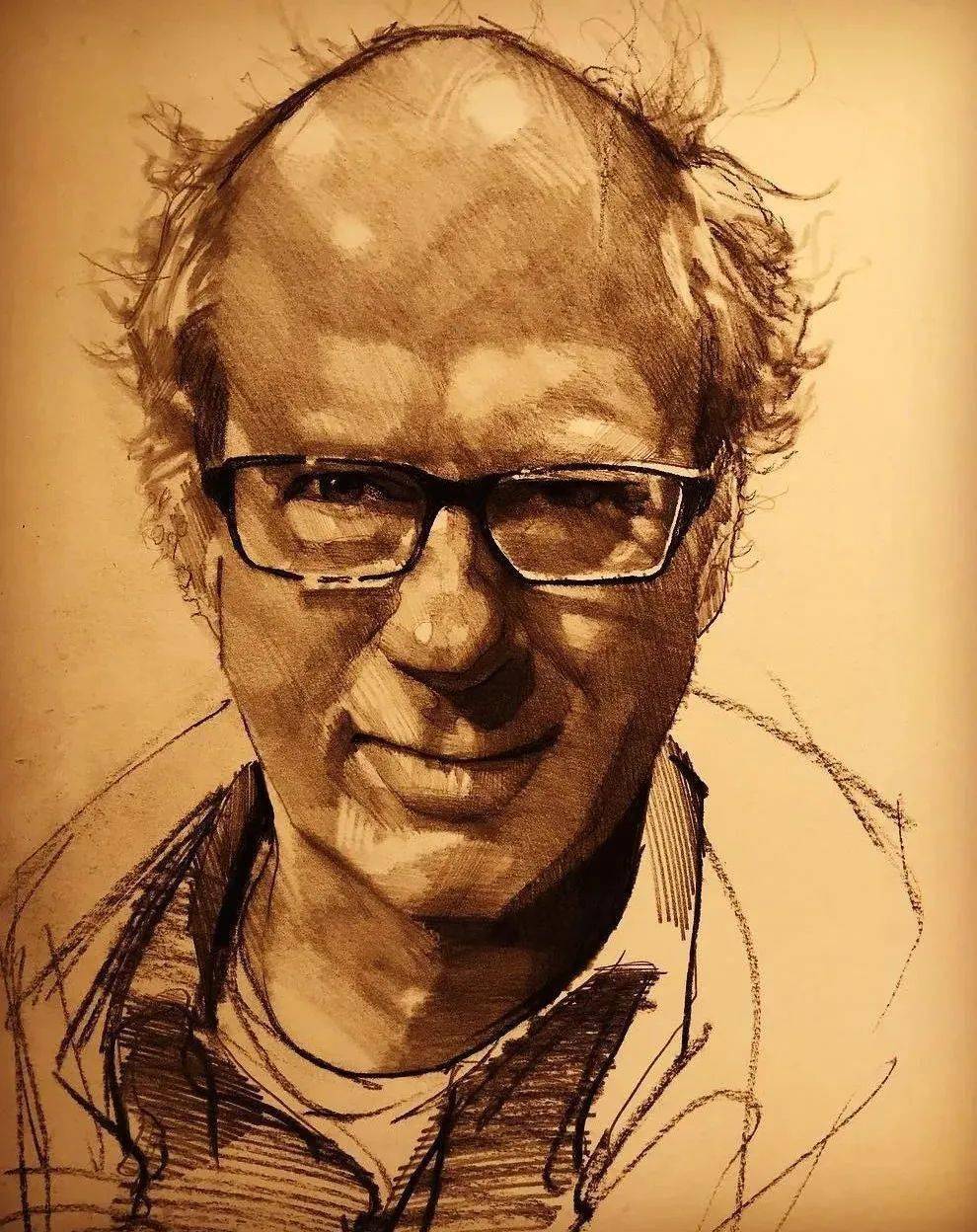 不拿橡皮,不怕画错他就是这样画▎素描光影人体 ▎▲图为史蒂夫·斯科