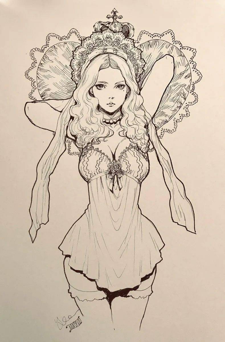 脸红心跳让宅男无法抗拒的线描少女光是看就已经热血沸腾精致