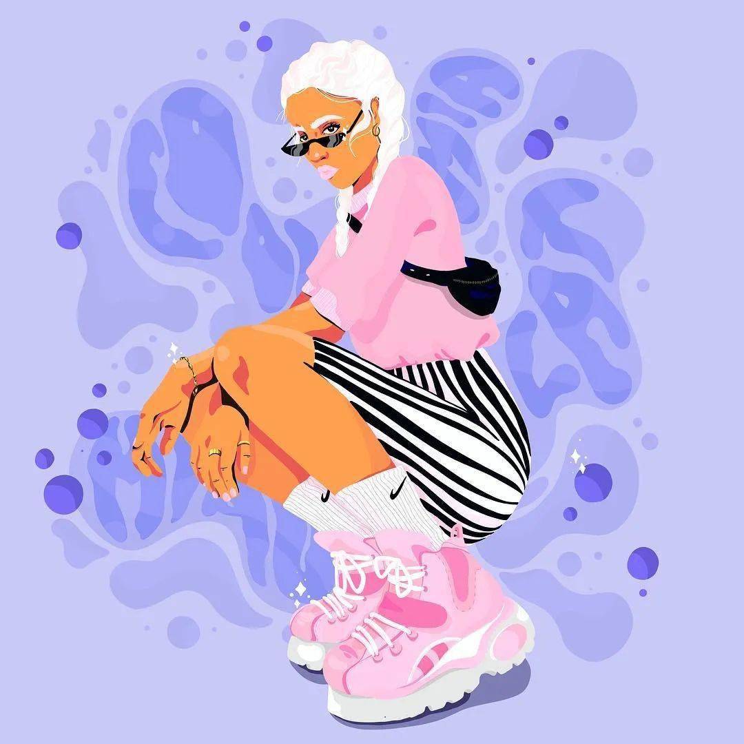 这种骚粉配色一般人不敢这么玩