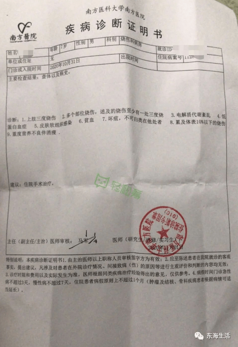 据南方医院烧伤科主治医生介绍,2020年10月28日,南方急诊收治了小豪