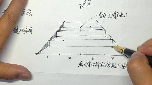 手绘台阶平面图图片