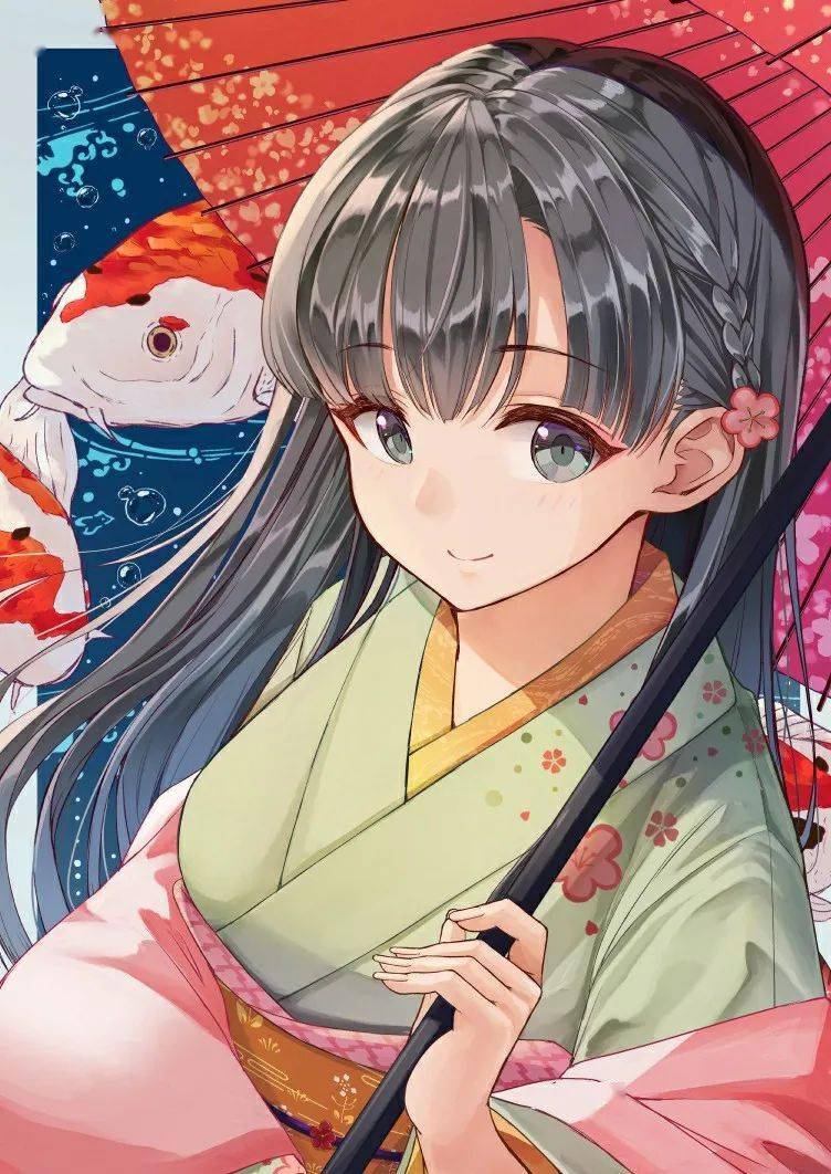 【美图分享】和风の油纸伞_和服