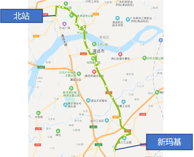 本月起清远高新区新增5条公交线路市民出入园区更加便利