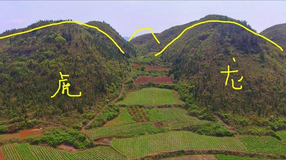 青龙白虎砂环抱案朝拜伏当前富贵双全风水大地