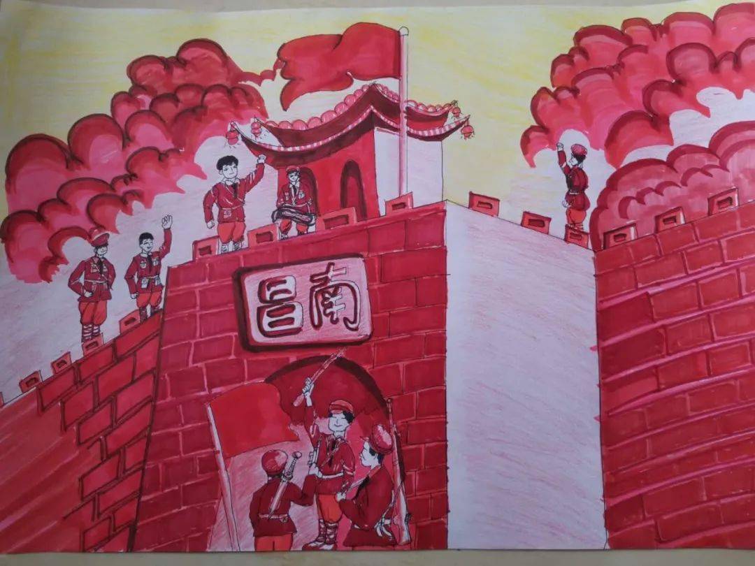 广西红色故事绘画图片