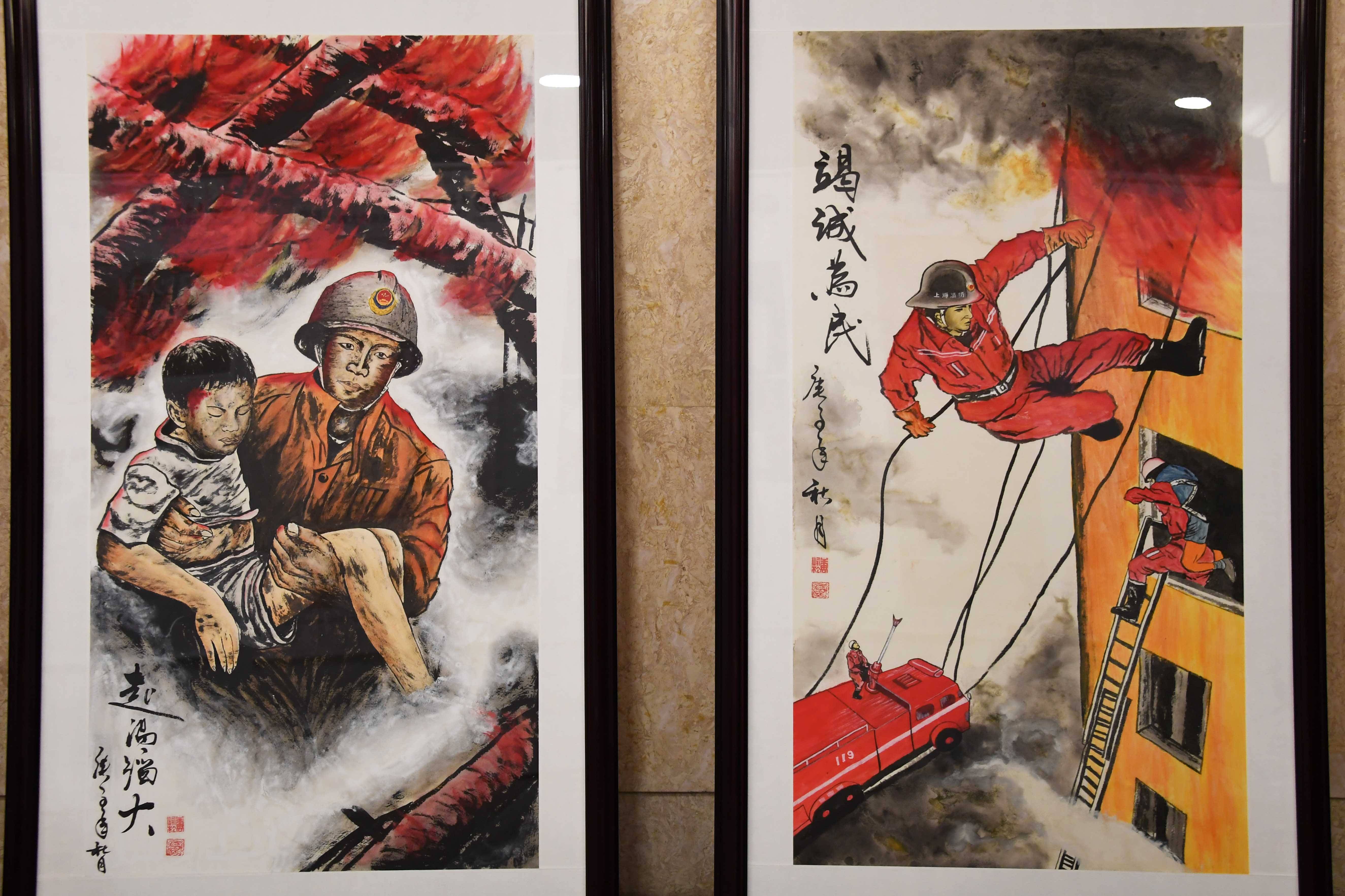 灭火器卷笔刀消防栓u盘60余件消防文创亮相消防宣传创意迭出