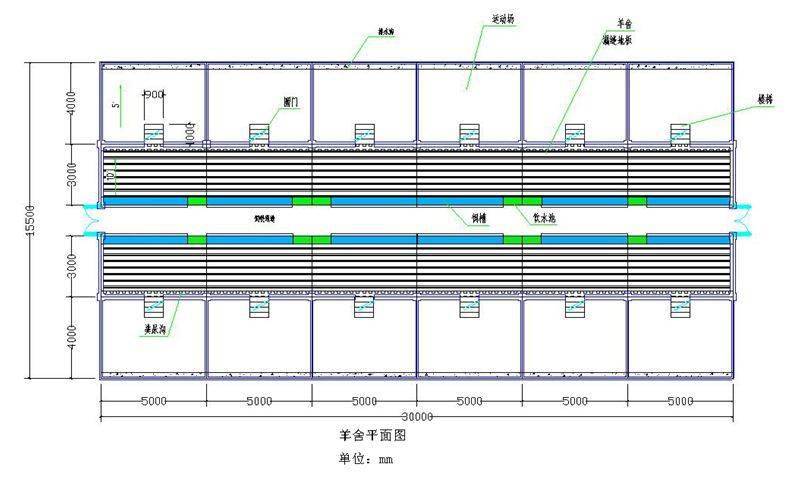 羊舍规划设计平面图图片