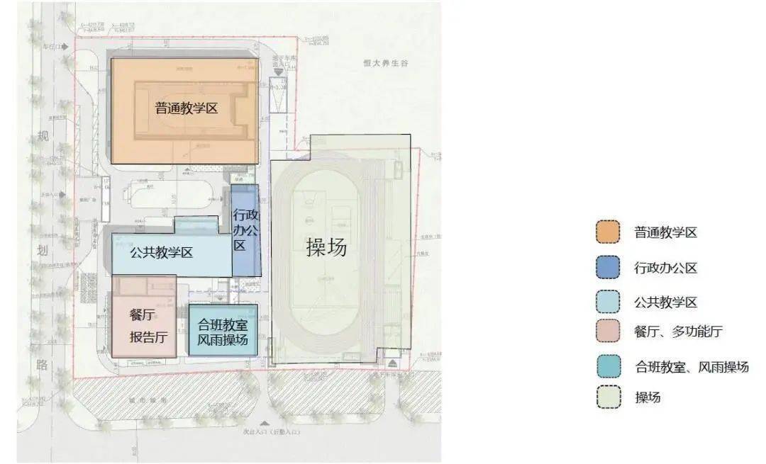 学校功能分区图片