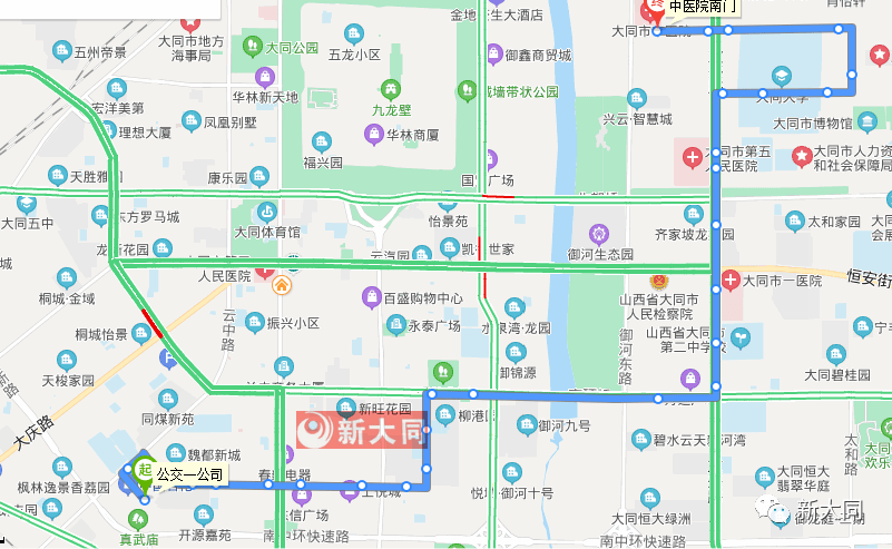 大同公交62路线路图图片