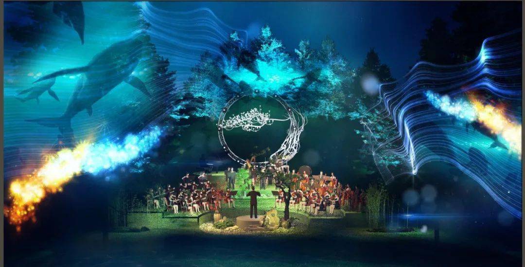 2020深圳森林音乐会的舞台由仙湖植物园独具特色的花境构成,力求自然