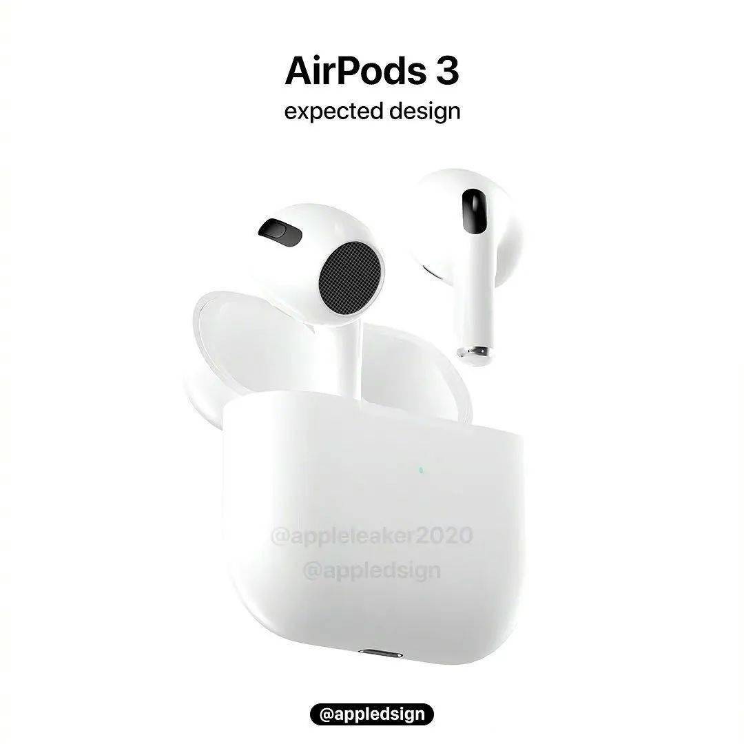 【新机】苹果airpods 3渲染图曝光:半入耳式结构,更像豌豆射手了_耳机