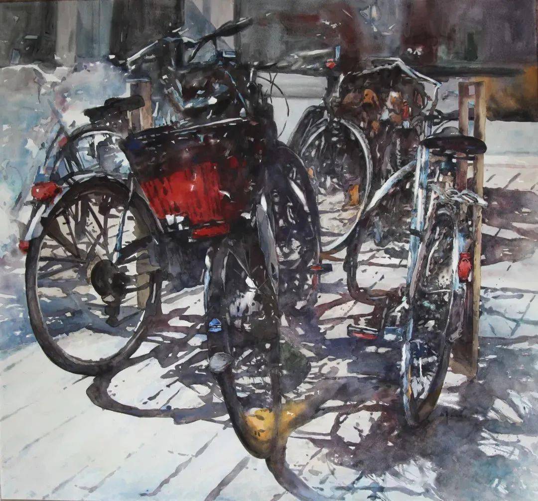 会员风采余知辛水彩画作品在全国美展中获奖