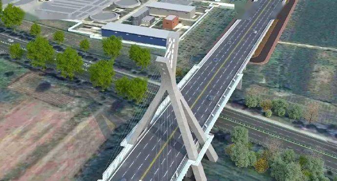 与目前已经开建的跨渭河大桥组成咸阳高新区与交大创新港之间连接的