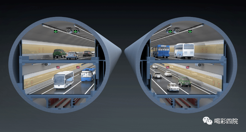 盾构段隧道效果图自参与荷坳隧道初步设计工作以来,铁四院项目团队
