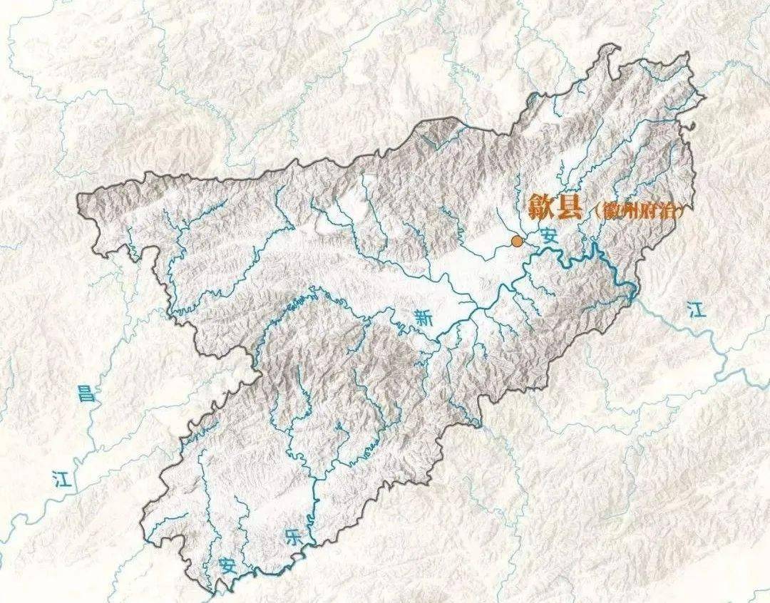 徽州水系图据统计,徽州明初到嘉靖年间,发生水灾17次,平均9年一次.