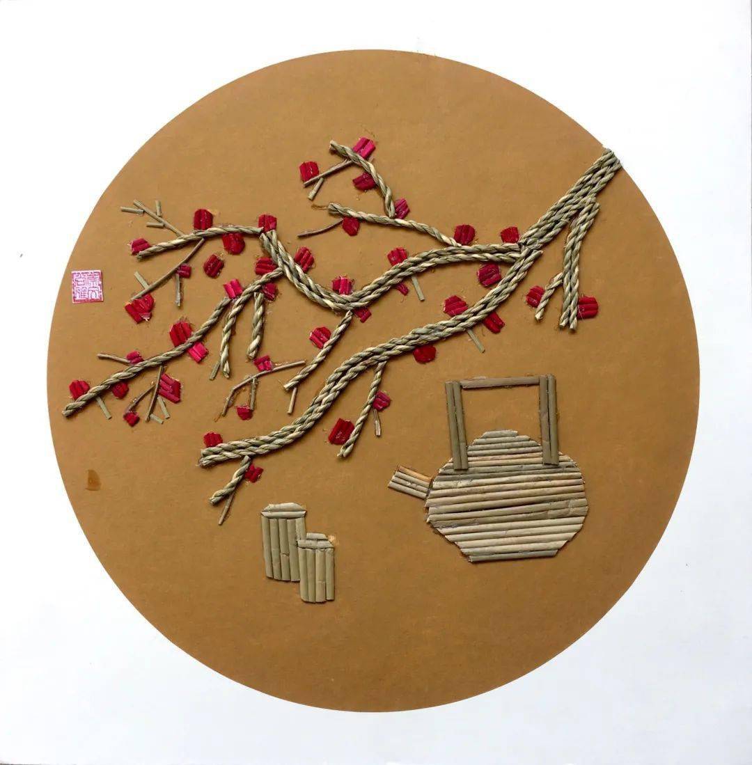 莞草拼贴作品欣赏这些由步小莞草社团编制而成的作