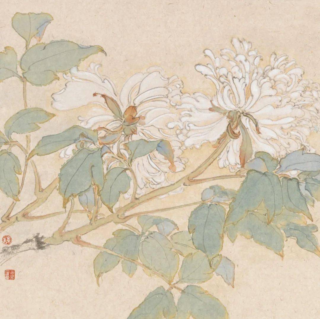 书画家影像网花鸟有色笔墨有形写意花鸟画家陈玉芳