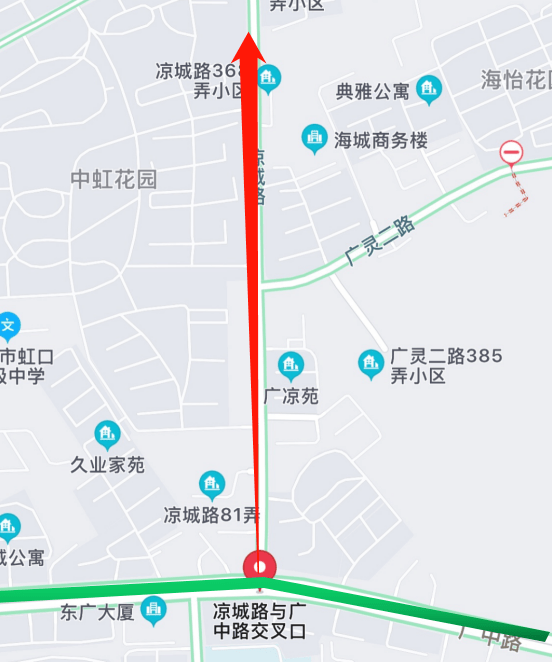 提示虹口凉城路新增一条潮汐车道长约3公里