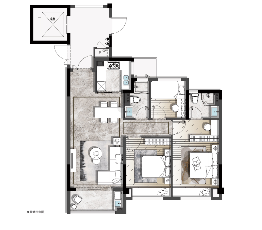 除了配置,看过弘润·瑞安中心的户型感触或许更为深刻.