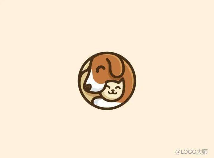 猫狗元素融合创意logo设计欣赏