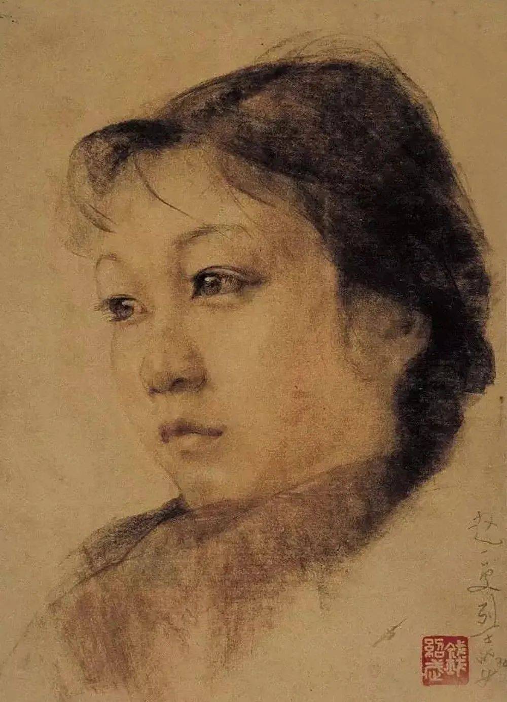 中国国家画院雕塑院院长钱绍武素描