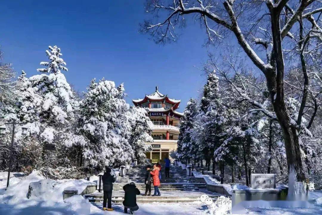 吉林市北山映雪 浪漫如童话,游人结伴观赏!