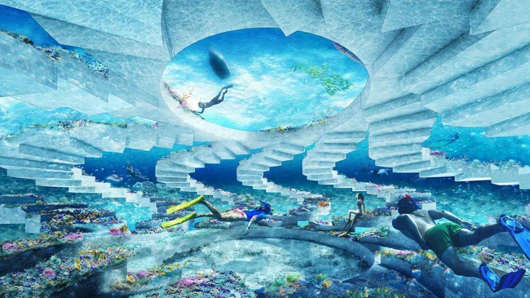 choma设计了7英里长的水下公共雕塑公园以保护迈阿密的海洋生物