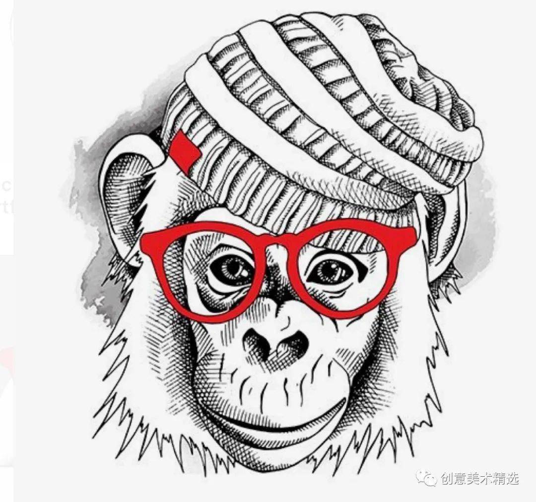 素材分享漂亮的动物线描插画作品