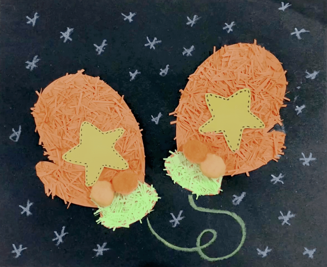 天冷了教你做幅毛绒手套创意画