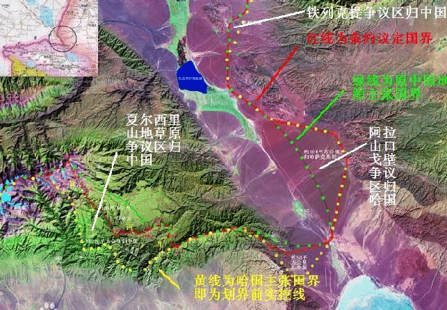哈萨克斯坦两国的争议区夏尔希里一直是中国,时而乌云密布时而阳光
