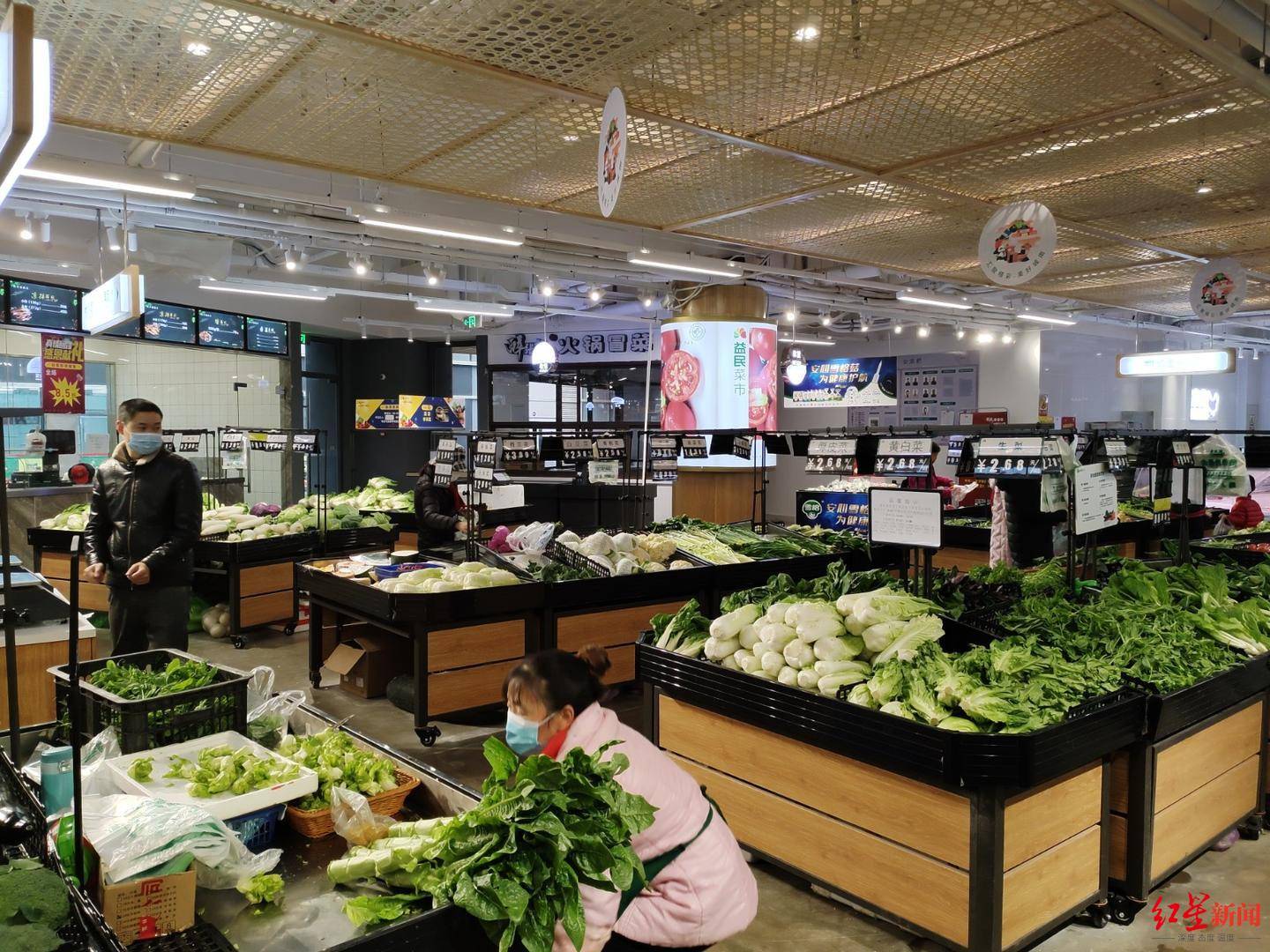 成都最大益民菜市今天开业除了买菜还可以在生态美食街逛吃逛吃
