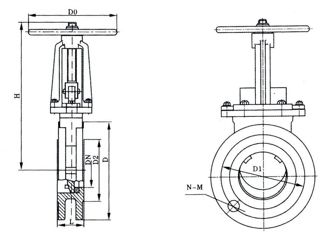 【凯吉阀门】通径整体内衬陶瓷块刀闸阀